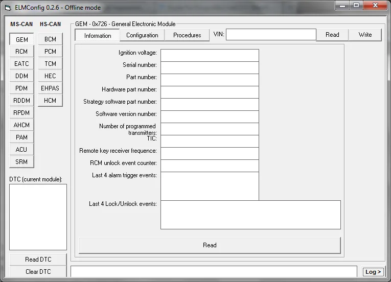 ELMConfig softver