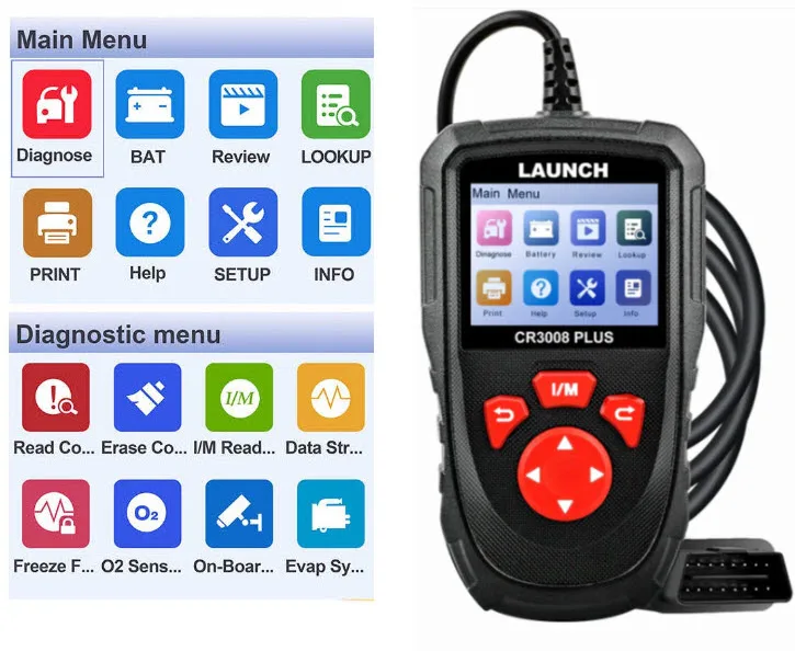 launch cr3008 plus funkcije