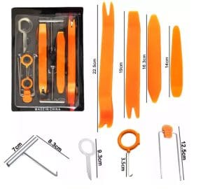 Komplet alata za vađenje auto radija i plastičnih dijelova
