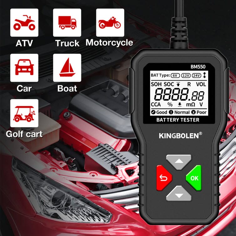 Tester akumulatora za automobile, motocikle, skutere, kamione