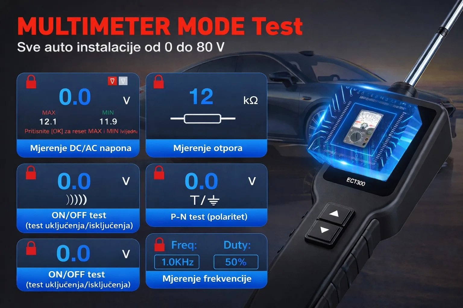 kingbolen ect300 multimeter mode