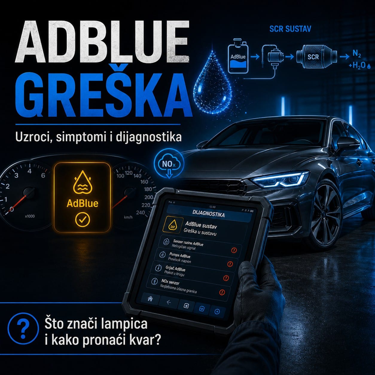 adblue greska na autu - simptomi, održavanje, dijagnostika